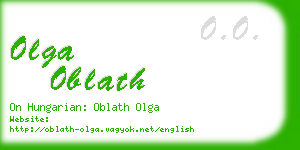 olga oblath business card